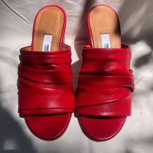 Miista red leather sandals size 36/6 NIB